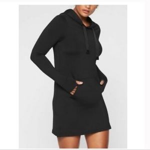 Athleta surrey hills sweatshirt dress with hood black size XS